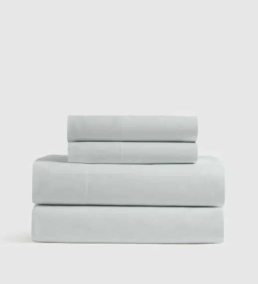 Organic Crisp Percale Fitted Sheet Set